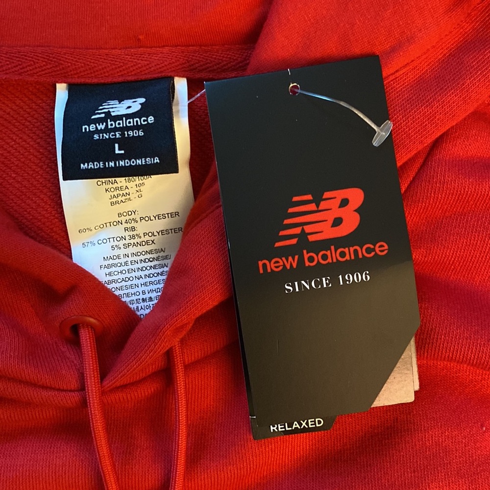 New Balance Essentials Colorful Hoodie NWT - Picture 4 of 8